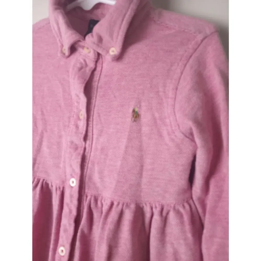 Ralph Lauren Toddler Girls Knit Dress Pink Long sleeve 4T‎ Preppy Oxford